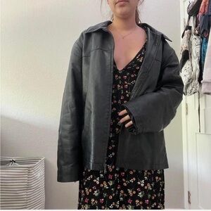 Men’s Black Bomber Leather Jacket